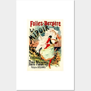 Folies Bergere LE MIROIR Pantomime French Dance Musical Play Vintage Theater Posters and Art